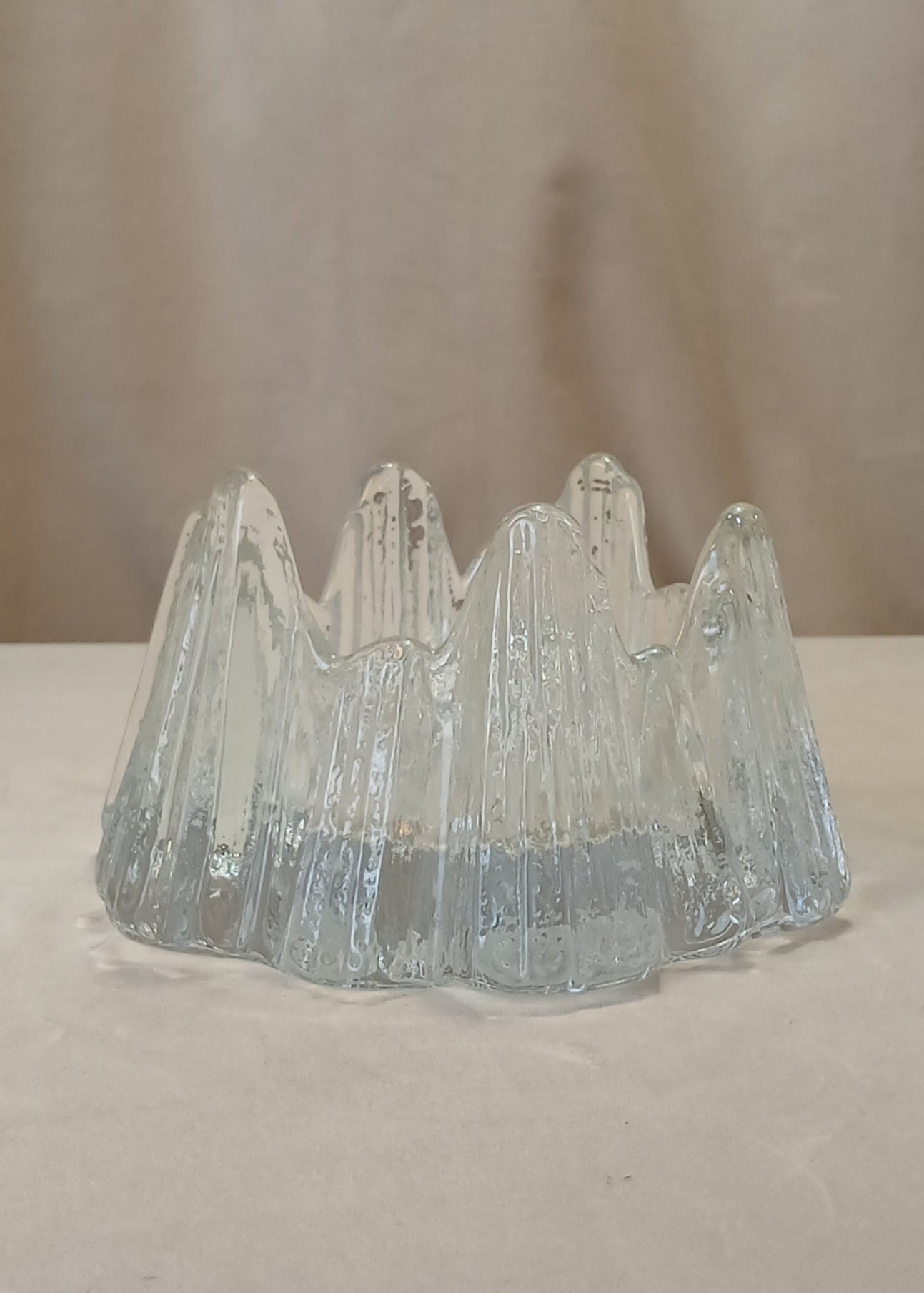 Glass Nybro "Vulkan" Glass Lysestake