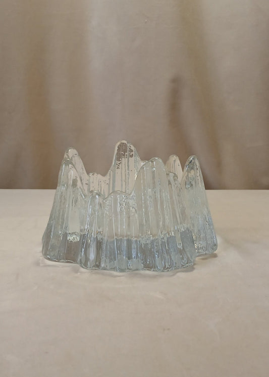 Glass Nybro "Vulkan" Glass Lysestake