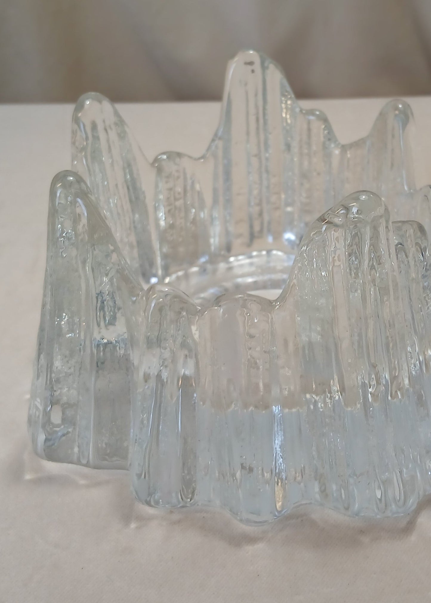 Glass Nybro "Vulkan" Glass Lysestake
