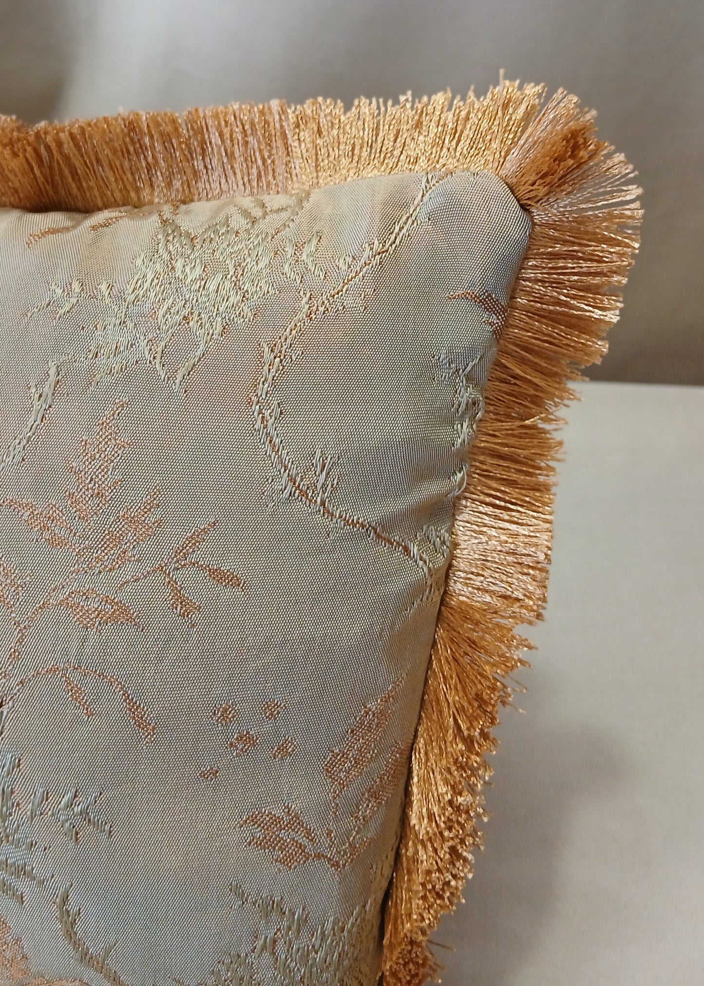 Grøn Liten Pute i vintage materiale
