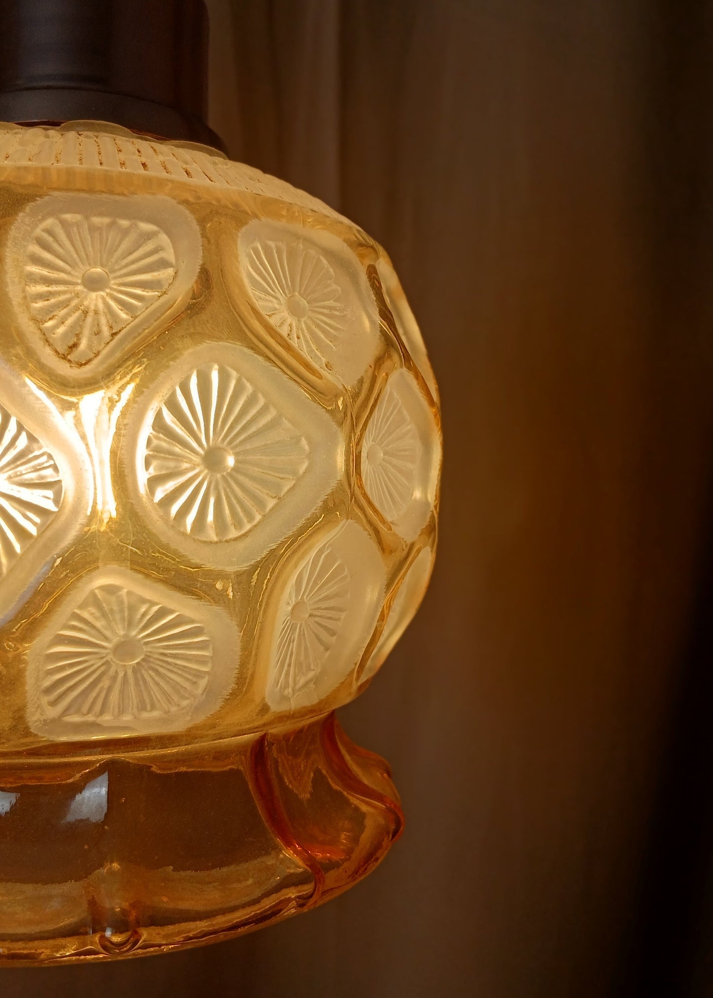 Gul Glass kuppel lampe