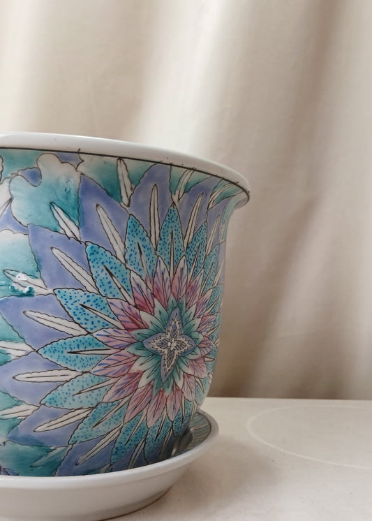 Turkis og rosa potteskjuler