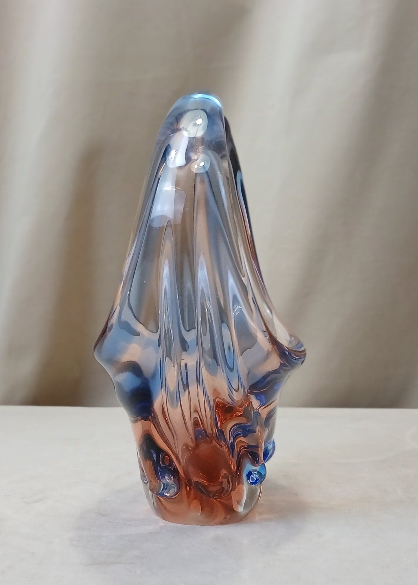 Blå og Orange Murano glass skål