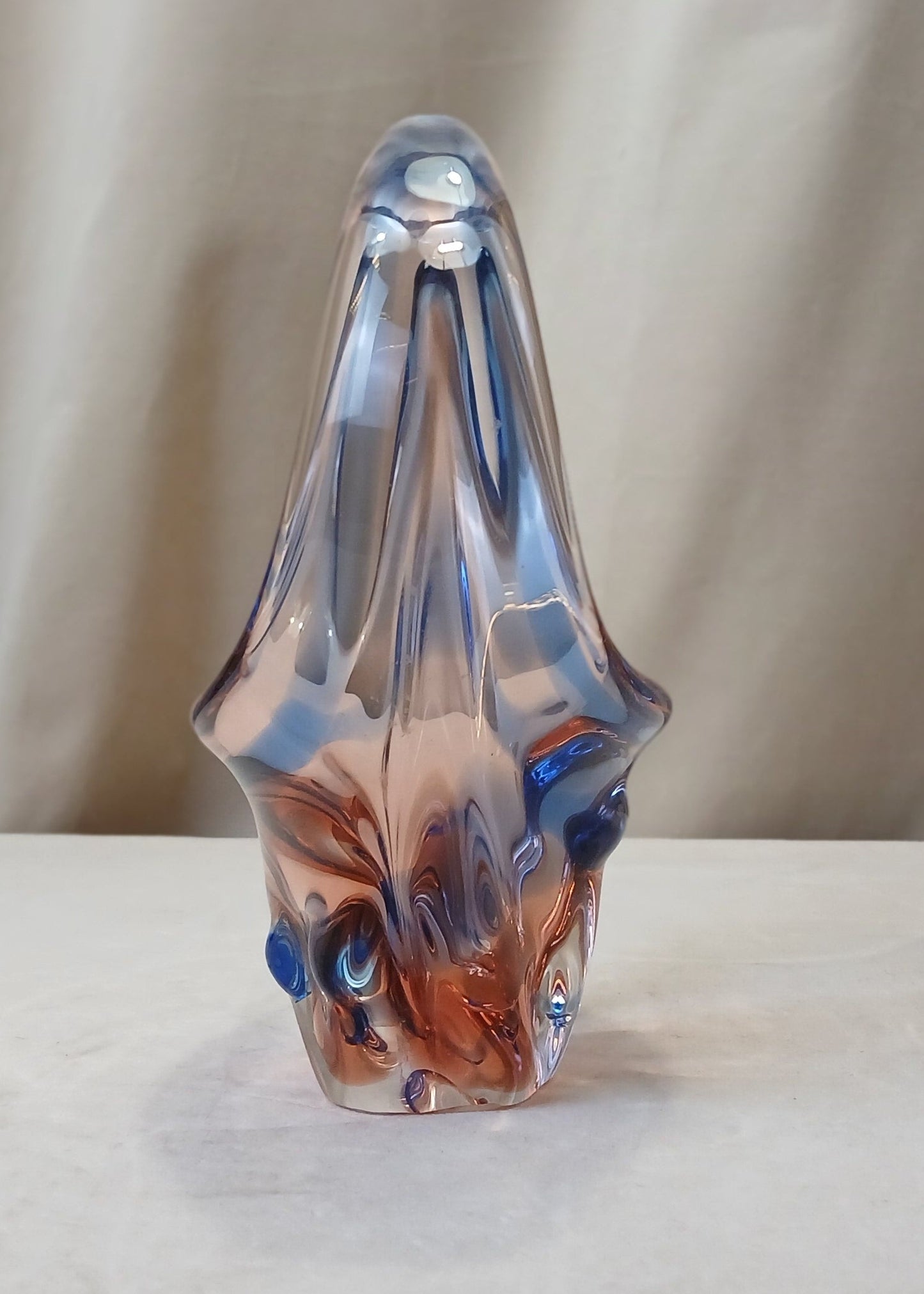 Blå og Orange Murano glass skål