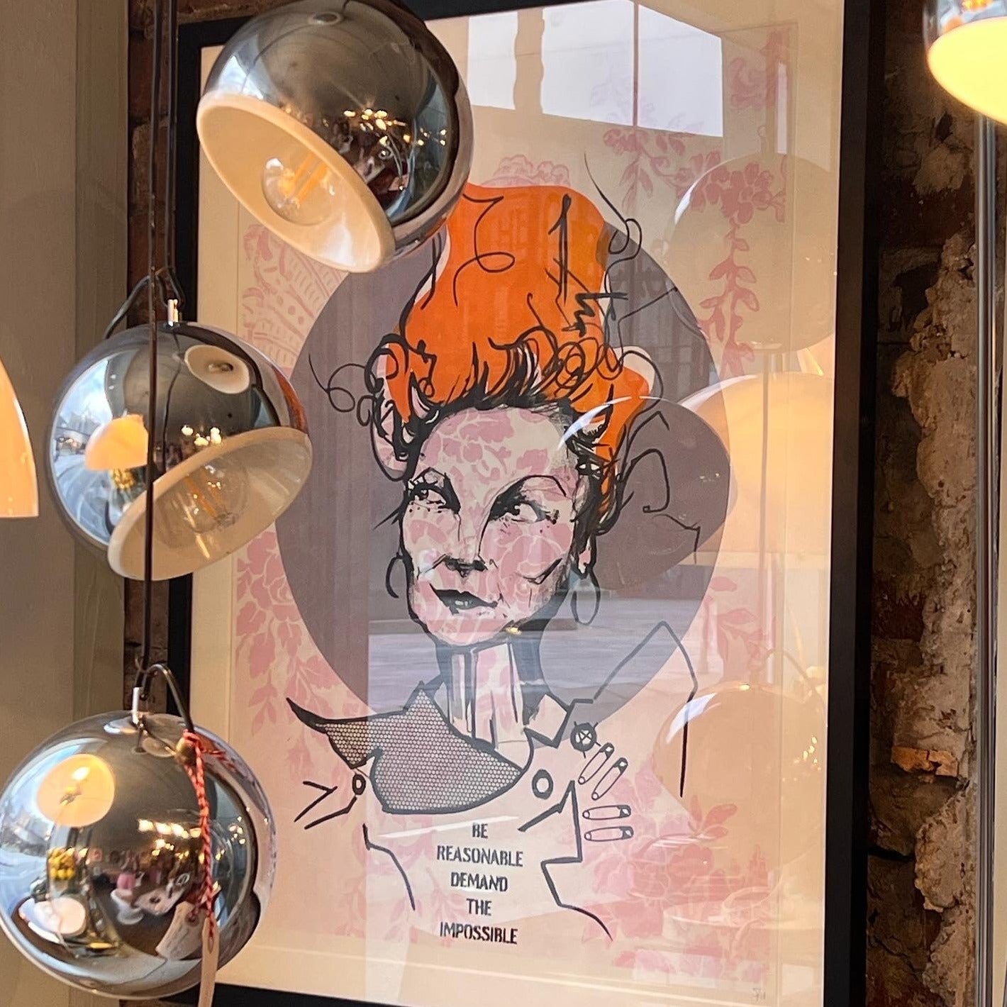 Vivienne Westwood Grey, ink innramming by Dish Art