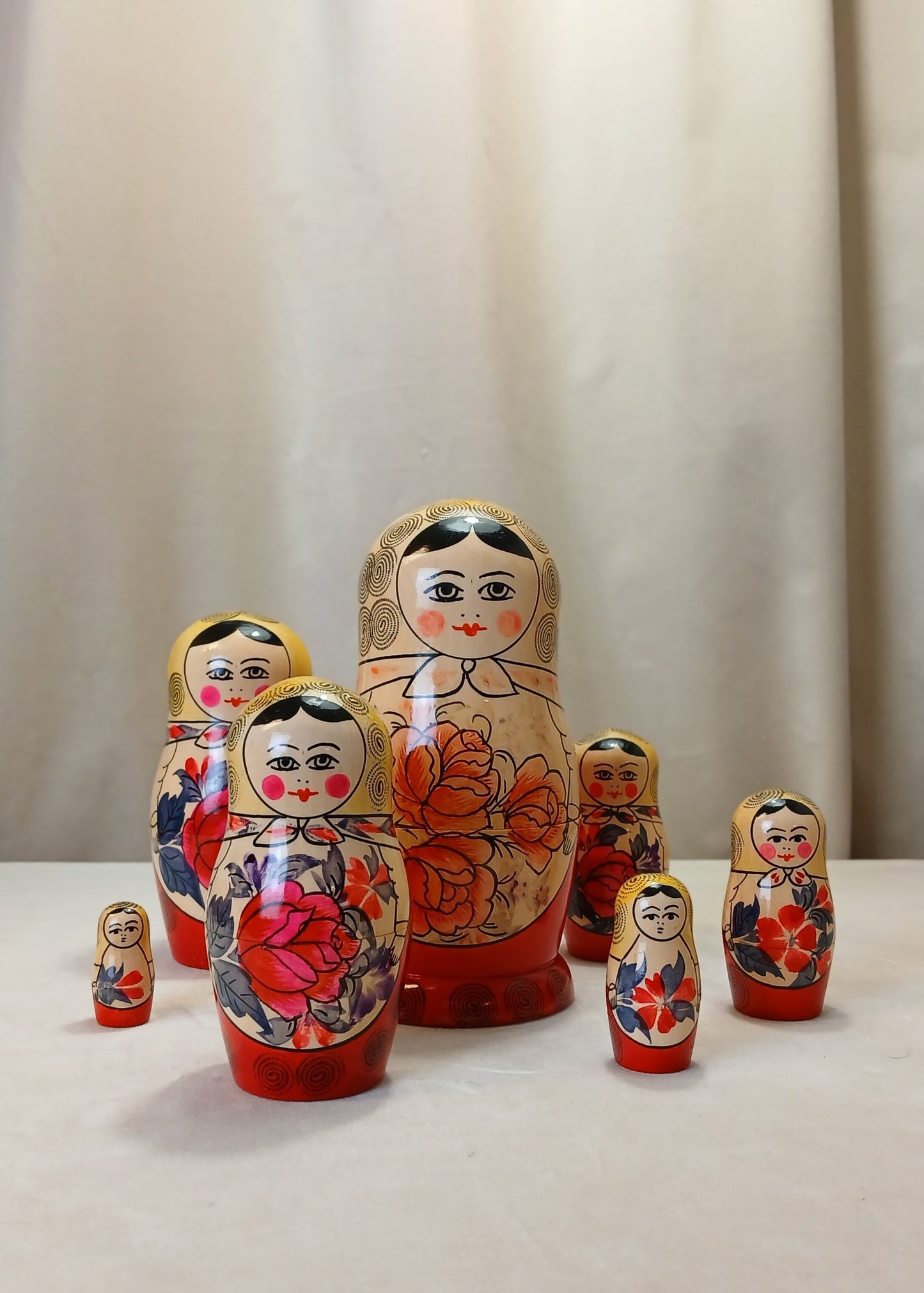 Babushka dukker 7stk , frå 1990