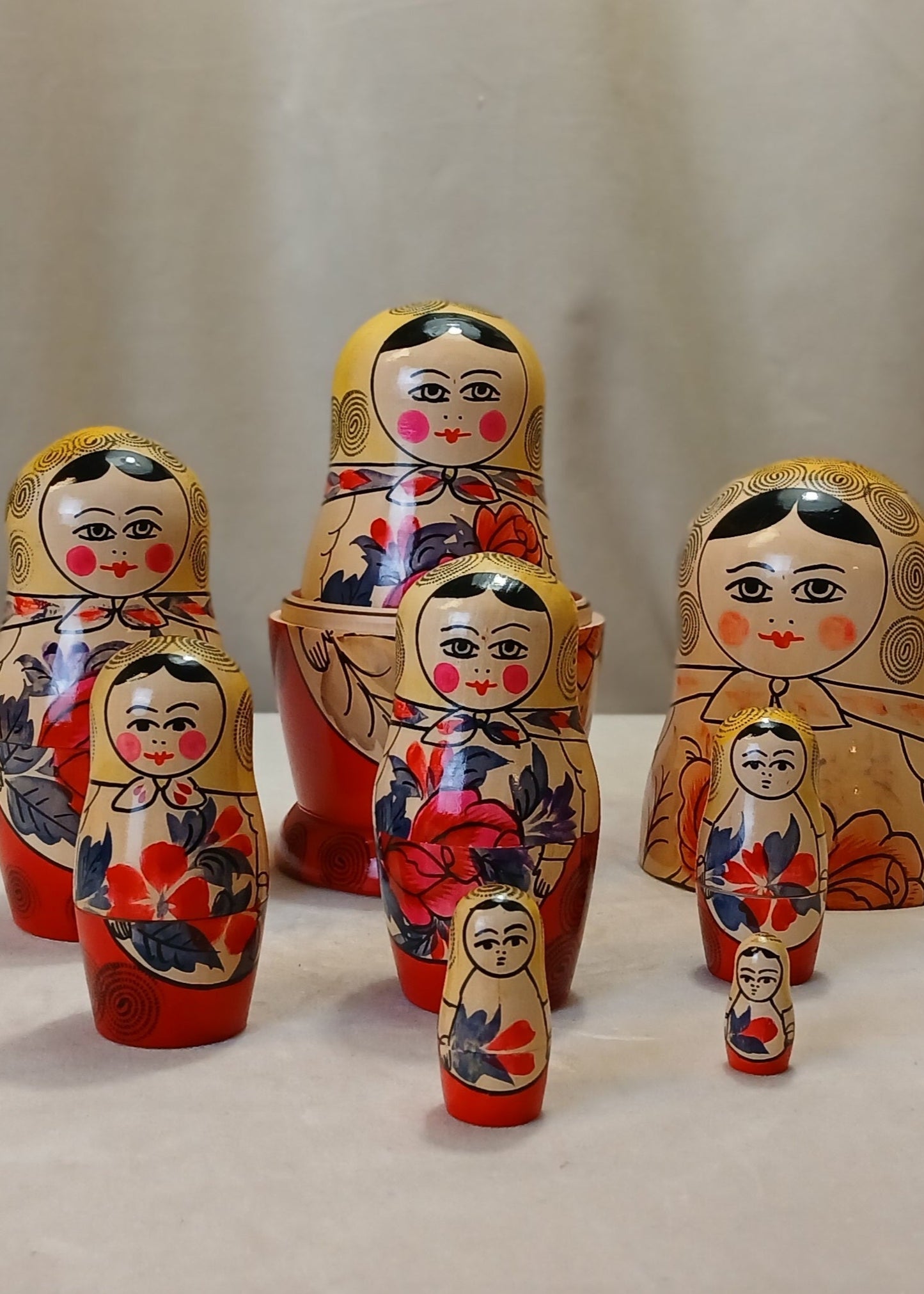Babushka dukker 7stk , frå 1990