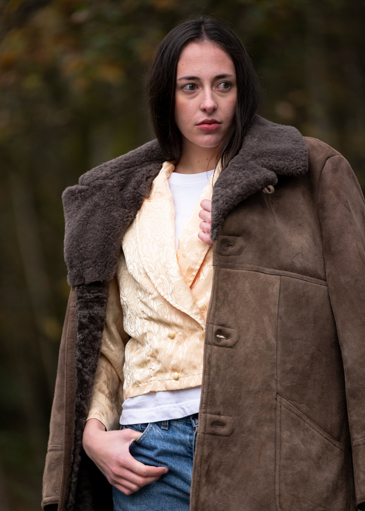 Gul dressjakke 80-tallet