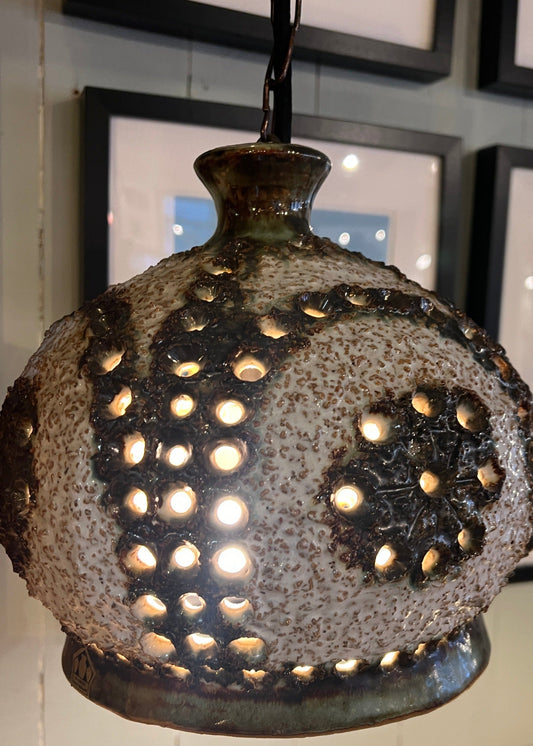 Grøn keramikk lampe