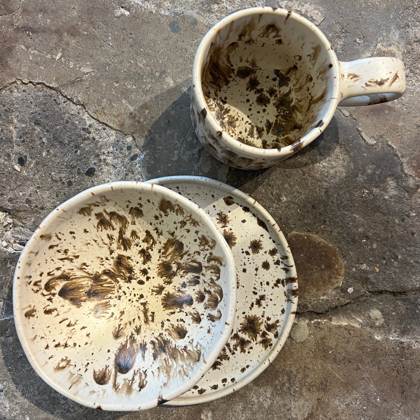 Beige Frokostsett i keramikk