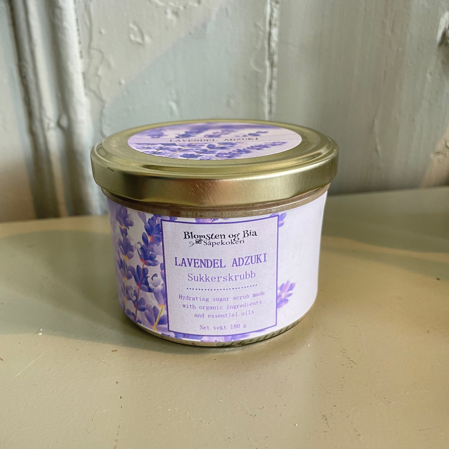 Lavendel adzuki skrubb