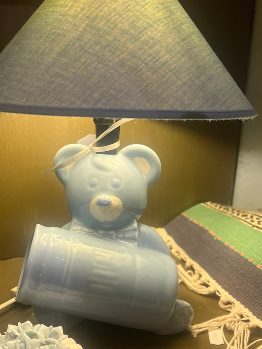 Blå bamse lampe