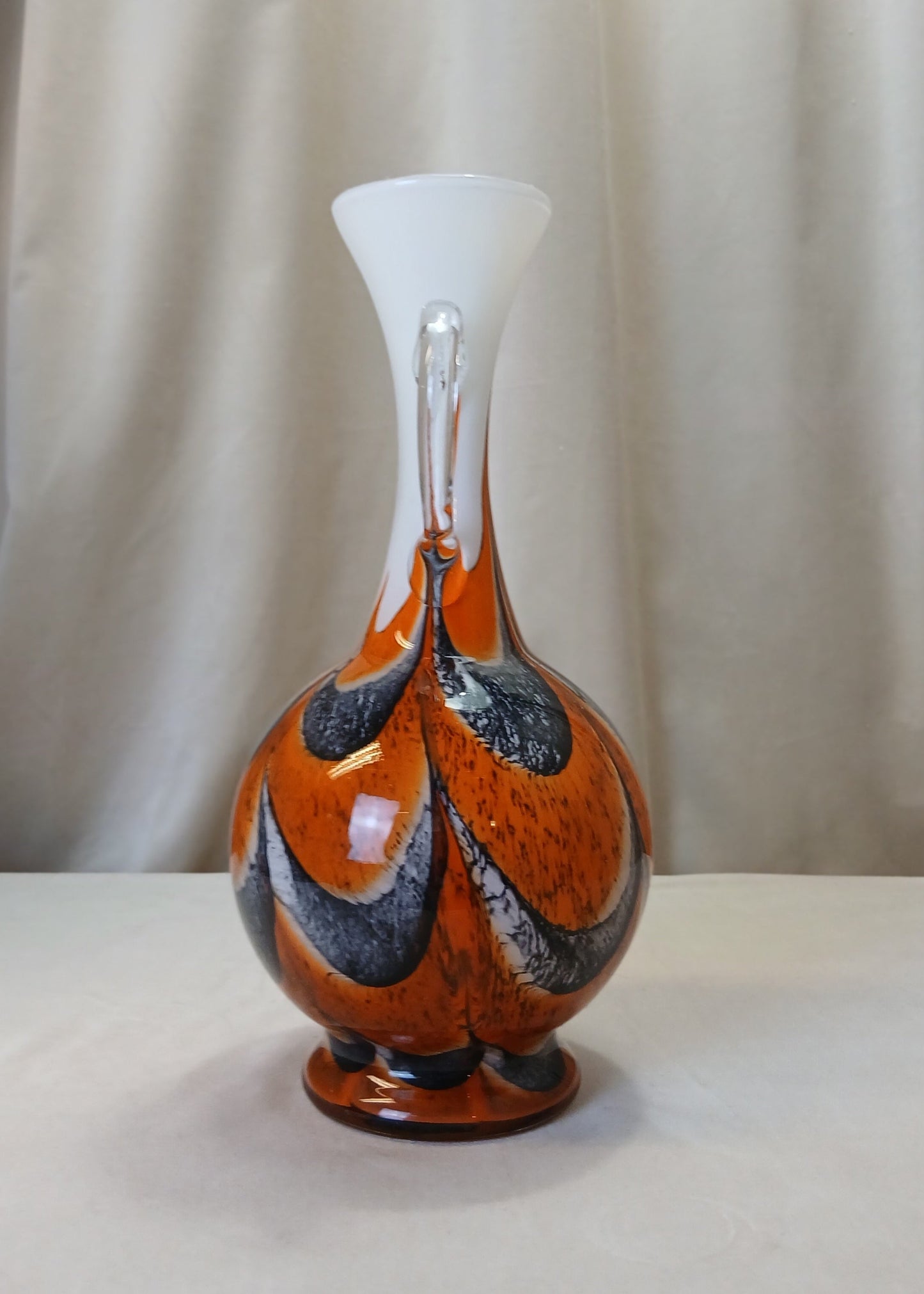 Orange Opaline Florence vase frå Vetreria Barieri