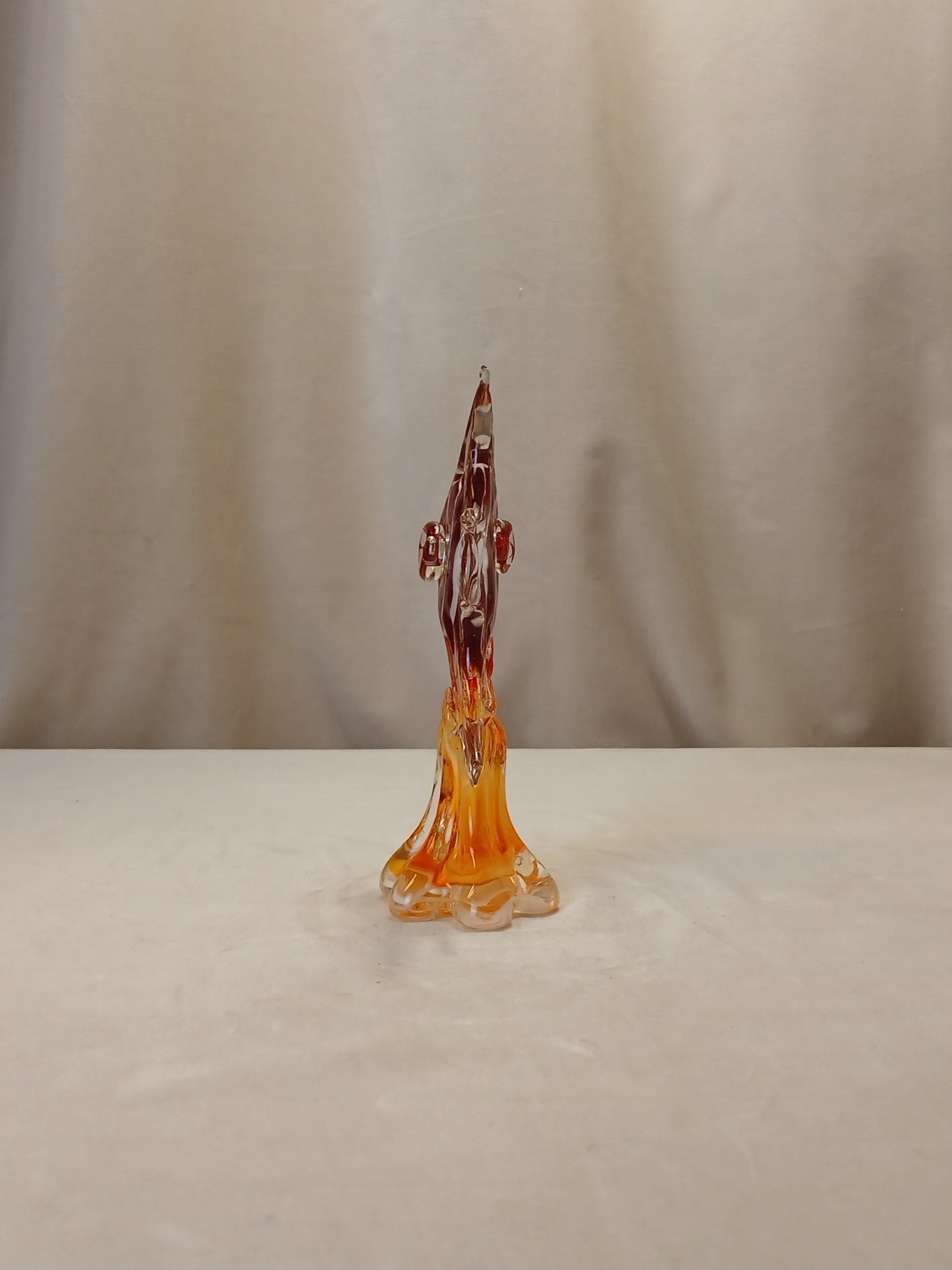 Rød glass fisk, Murano glass.