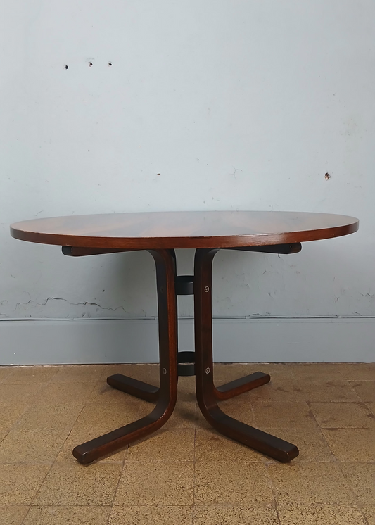 Rundt Palisander kaffibord fra Gandal, fra Sandnes 1970 coffee table1