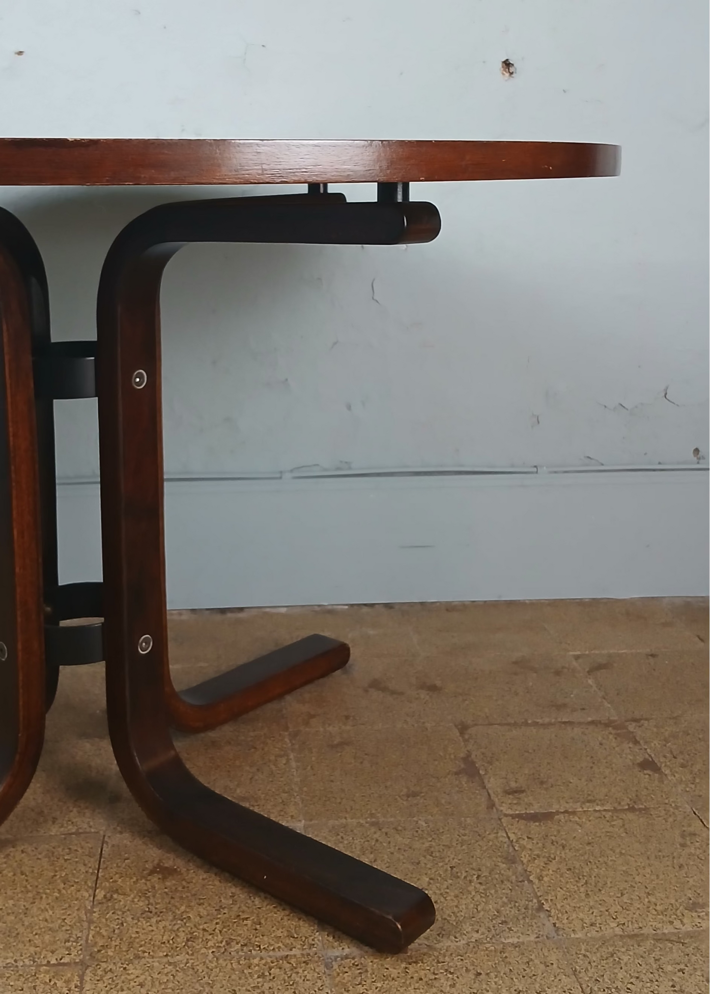 Rundt Palisander kaffibord fra Gandal, fra Sandnes 1970 coffee table2