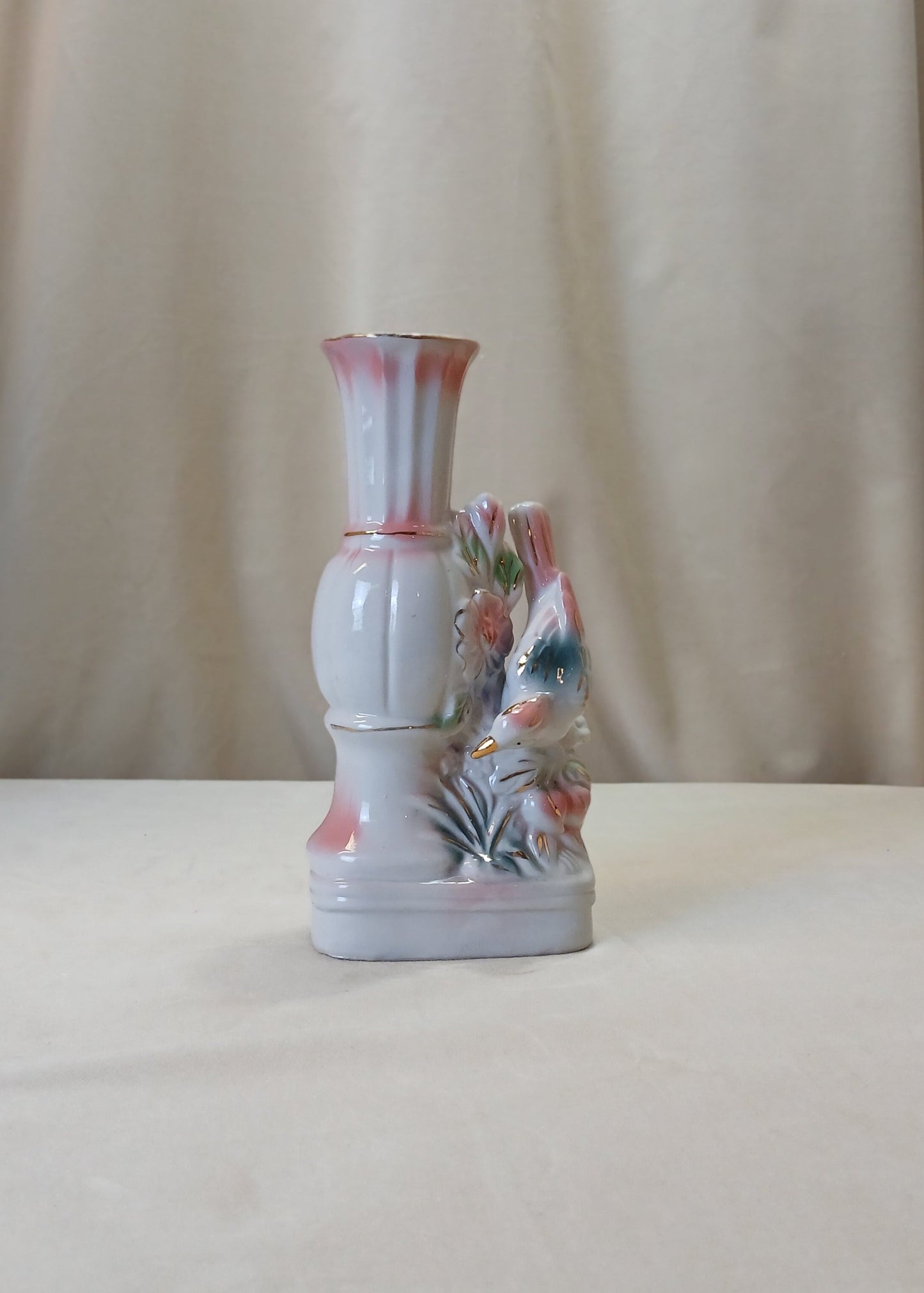 Sjarmerende rosa fugle Vase i porselen