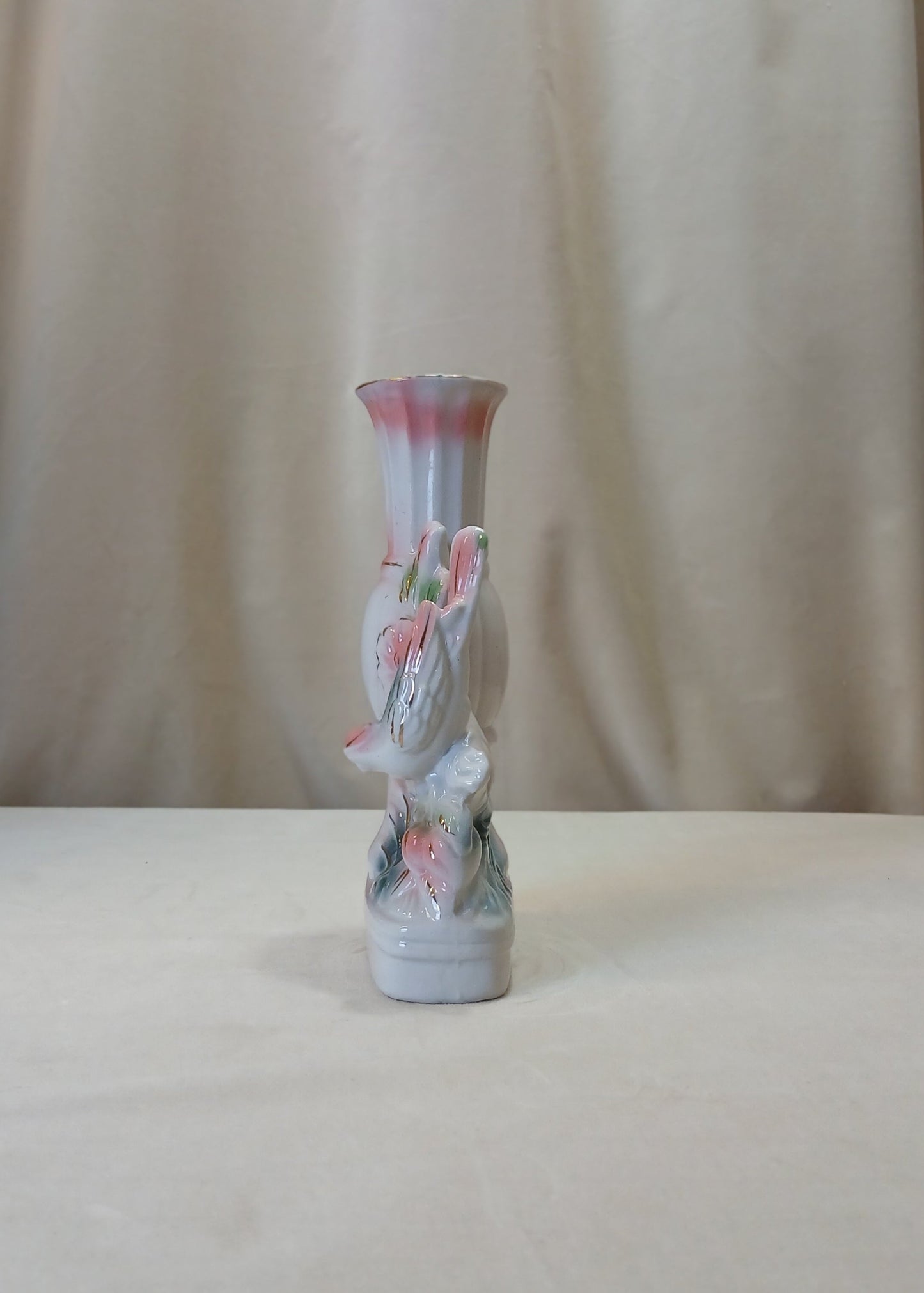 Sjarmerende rosa fugle Vase i porselen