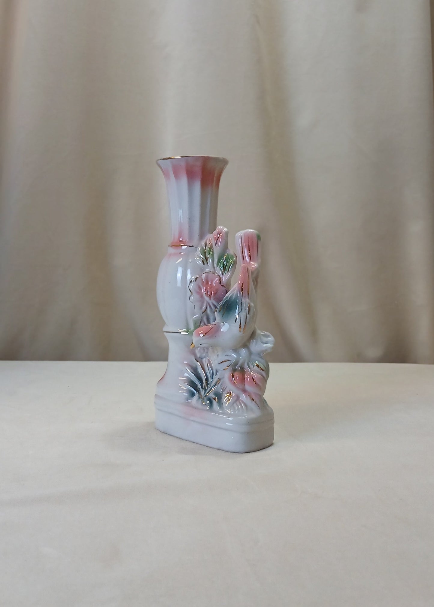 Sjarmerende rosa fugle Vase i porselen