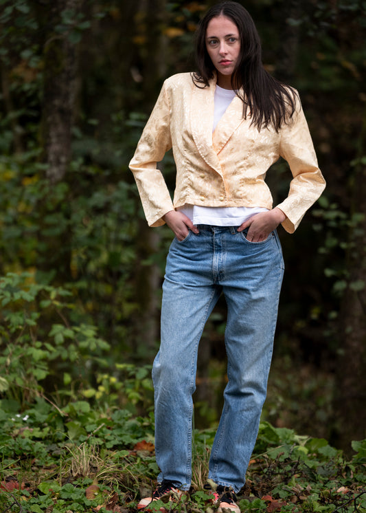 Gul dressjakke 80-tallet