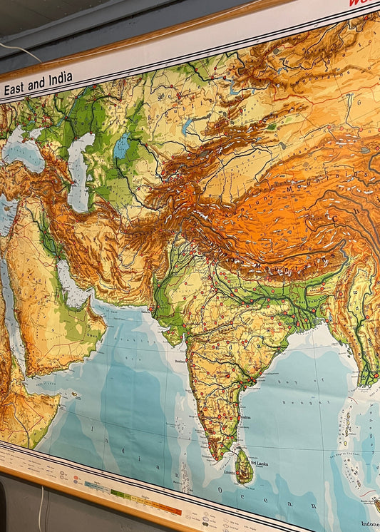 Gammelt kart over Midtøsten og India.