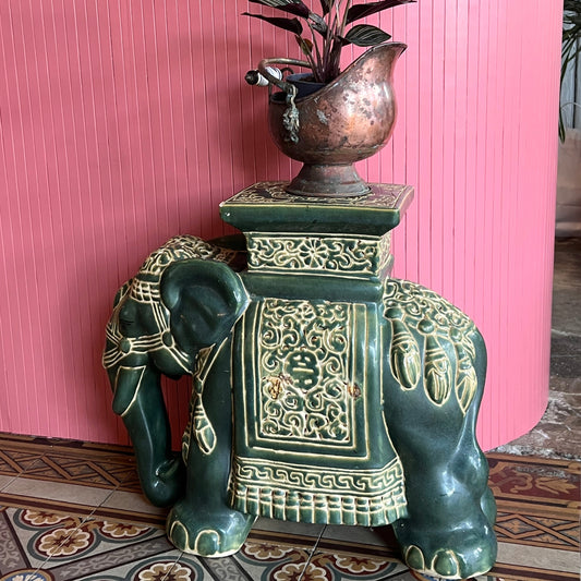 Elefant pidestall ,grønn