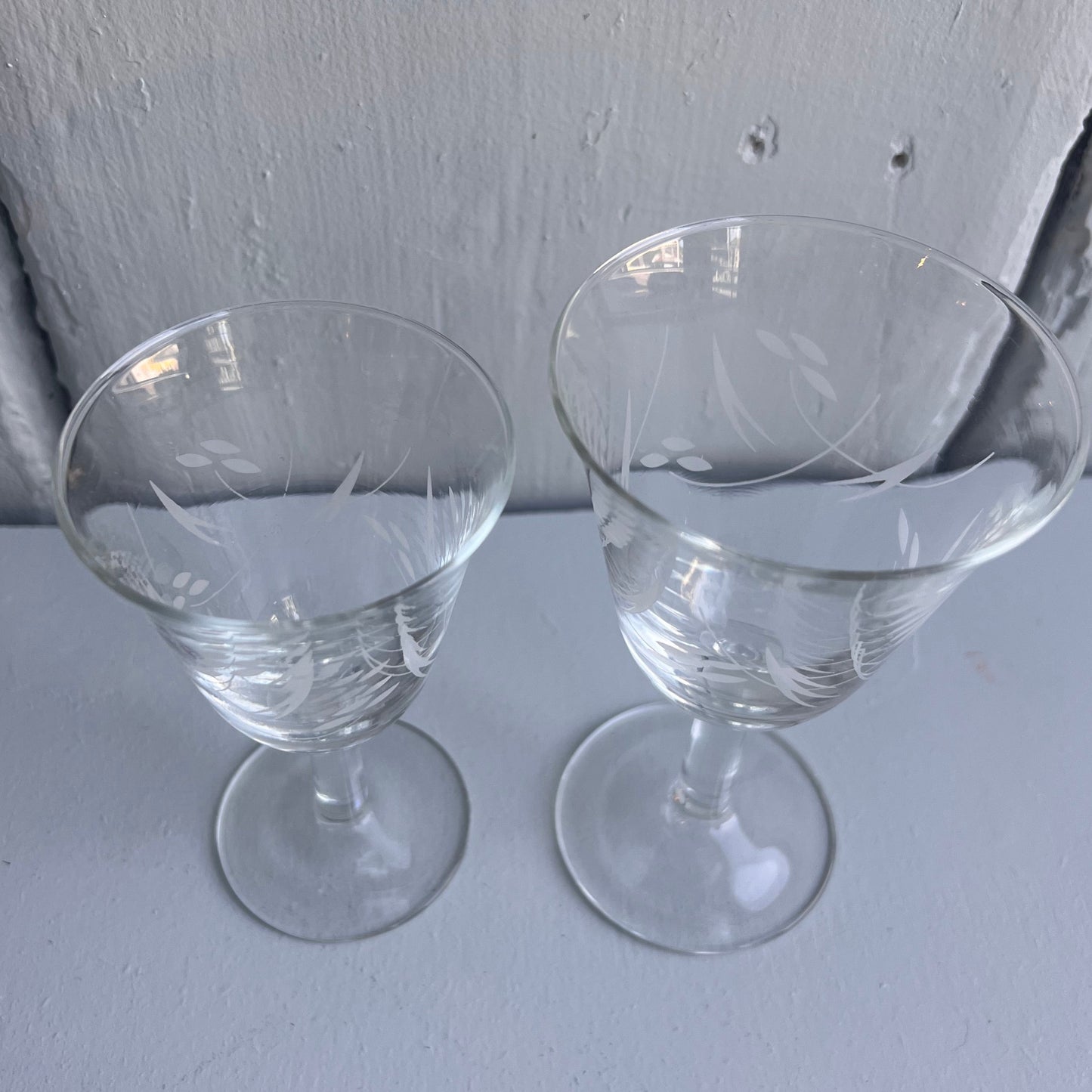Vintage franske hetvinsglass