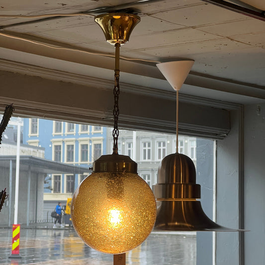 Gul glass pendellampe