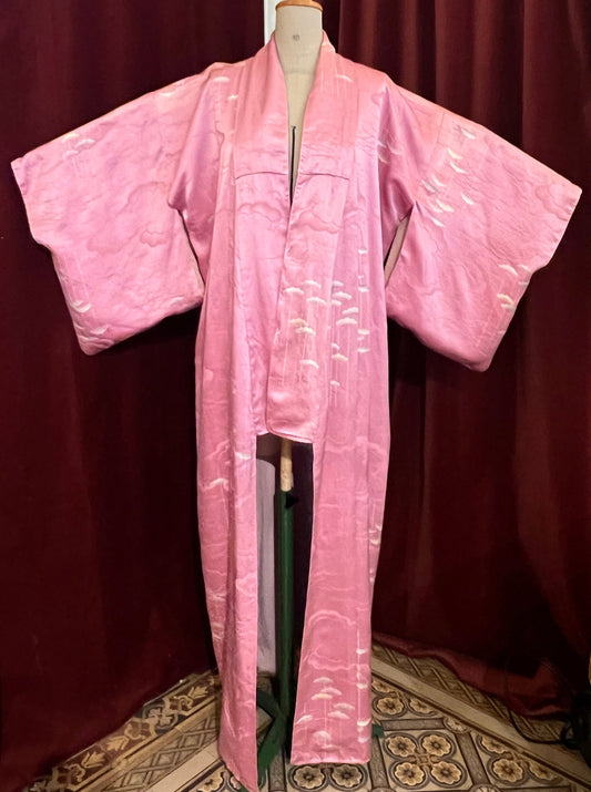 Rosa lang silke kimono