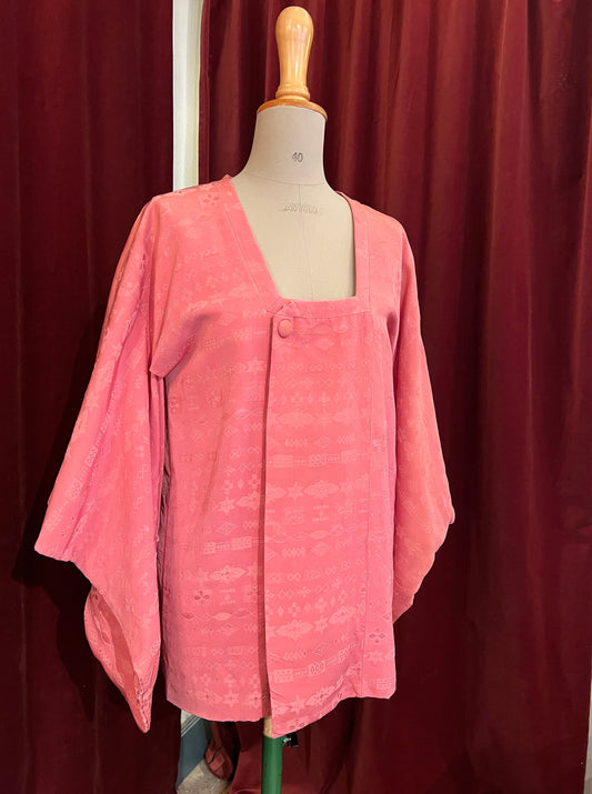 Rosa dobbeltspent kort Kimono