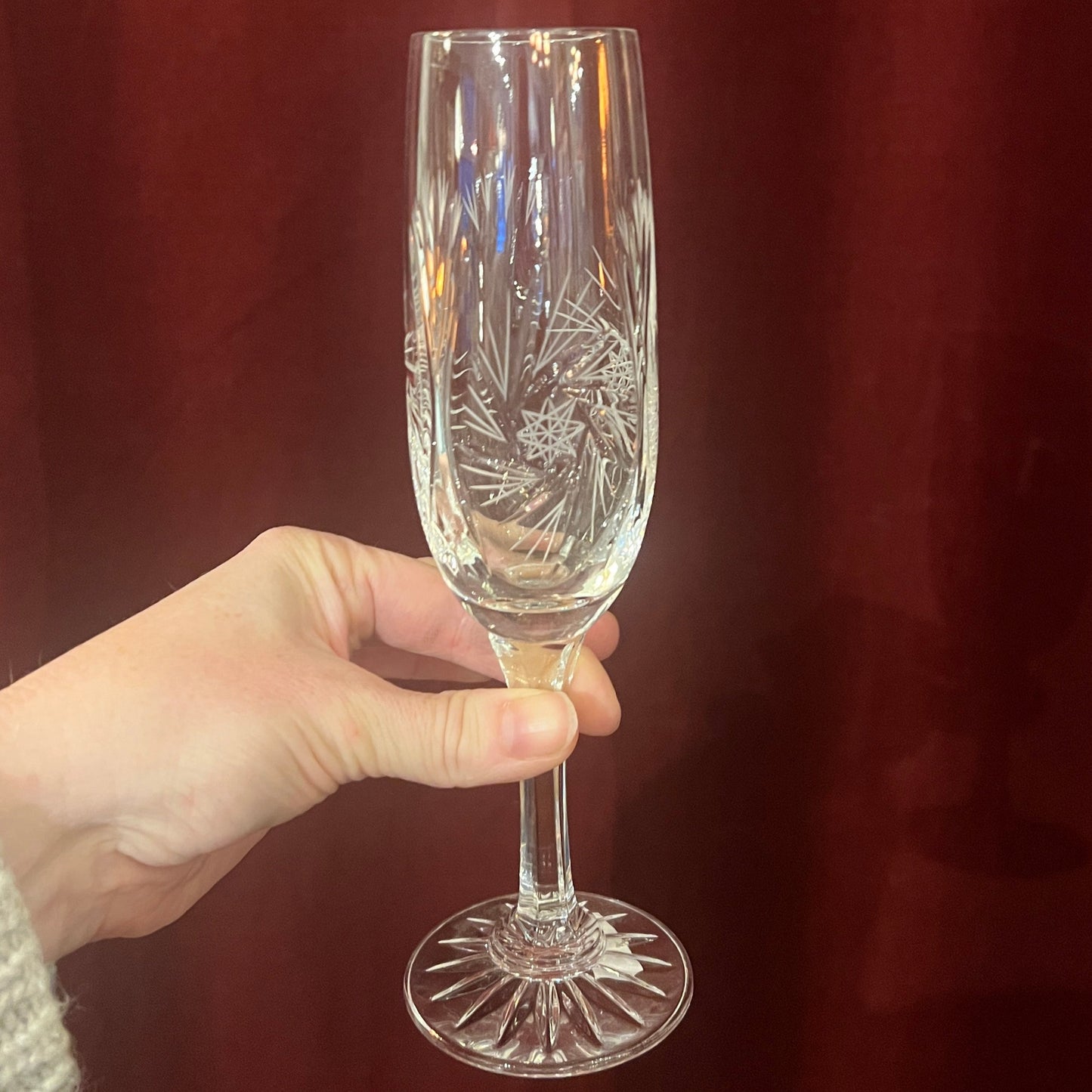 Krystall champagne glass