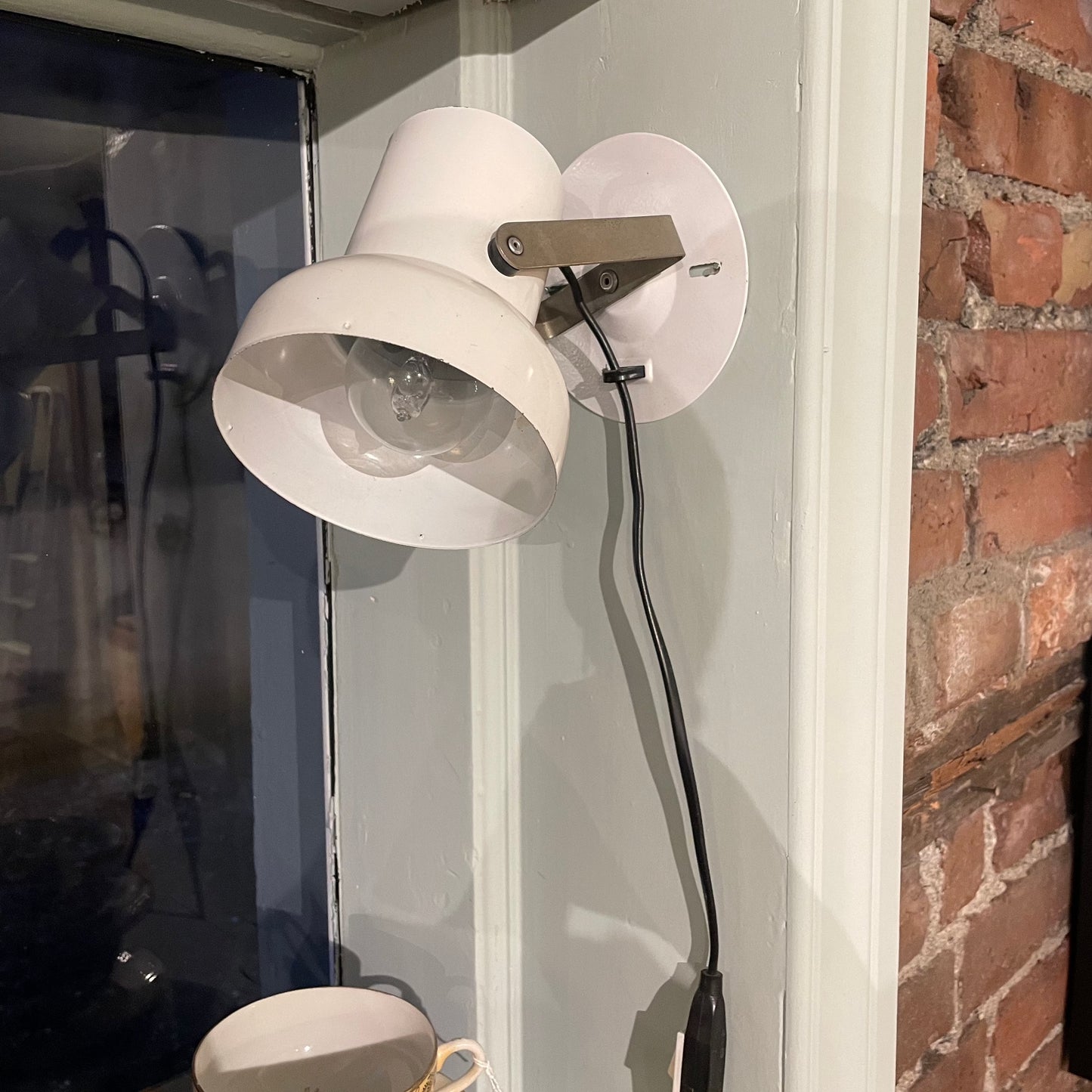 Vegglampe, hvit