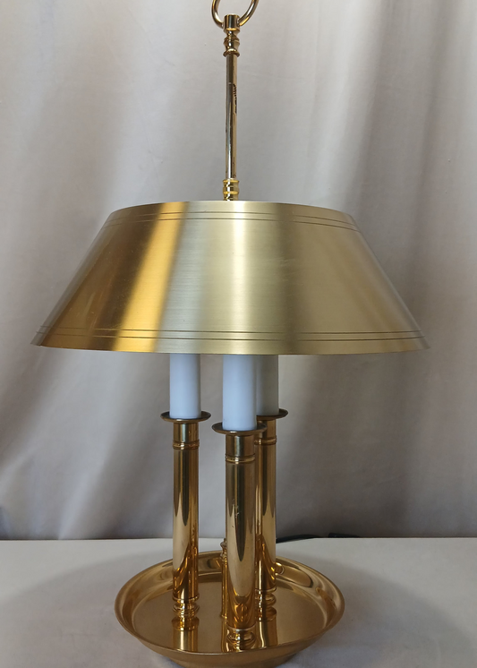 Messing lampe med tre lyspunkt