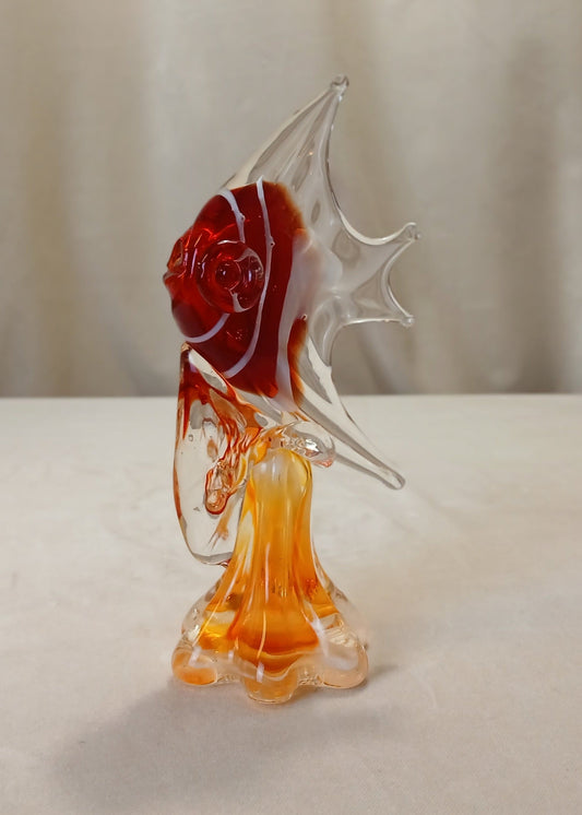 Rød glass fisk, Murano glass