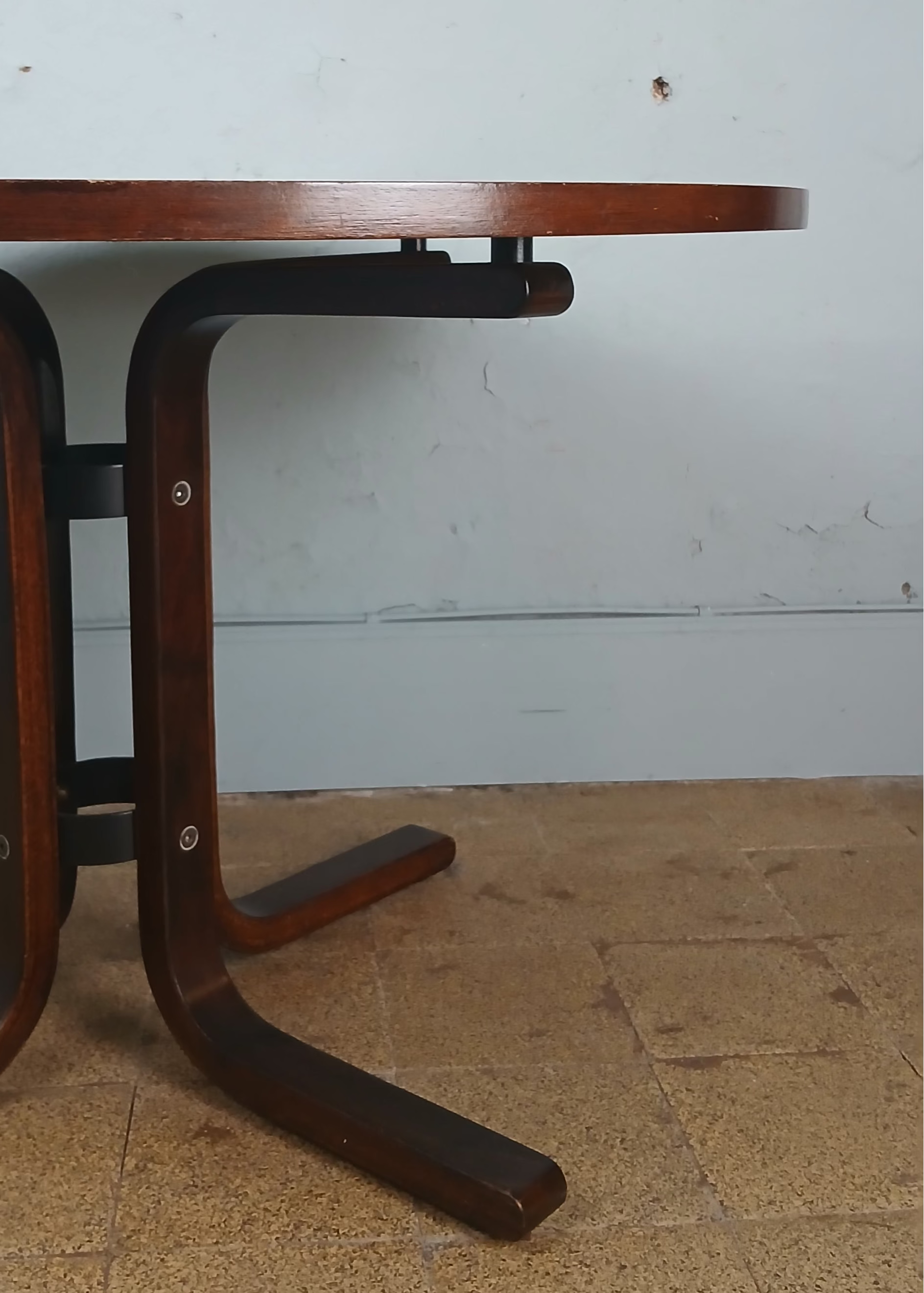 Rundt Palisander kaffibord fra Gandal, fra Sandnes 1970 coffee table2