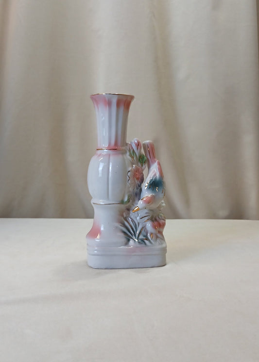 Sjarmerende rosa fugle Vase i porselen
