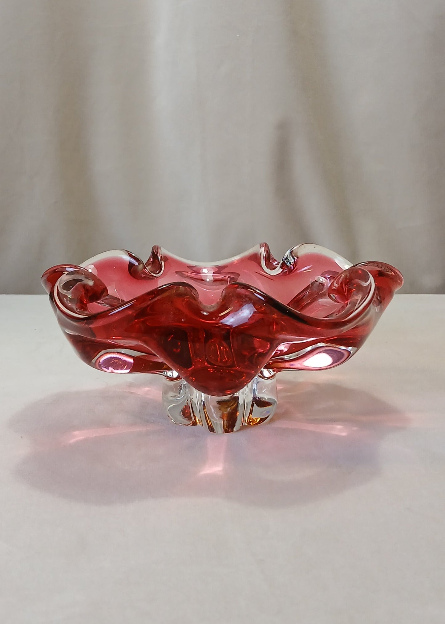 munnblåst Josef Hospodka glasskål fra Bohemia