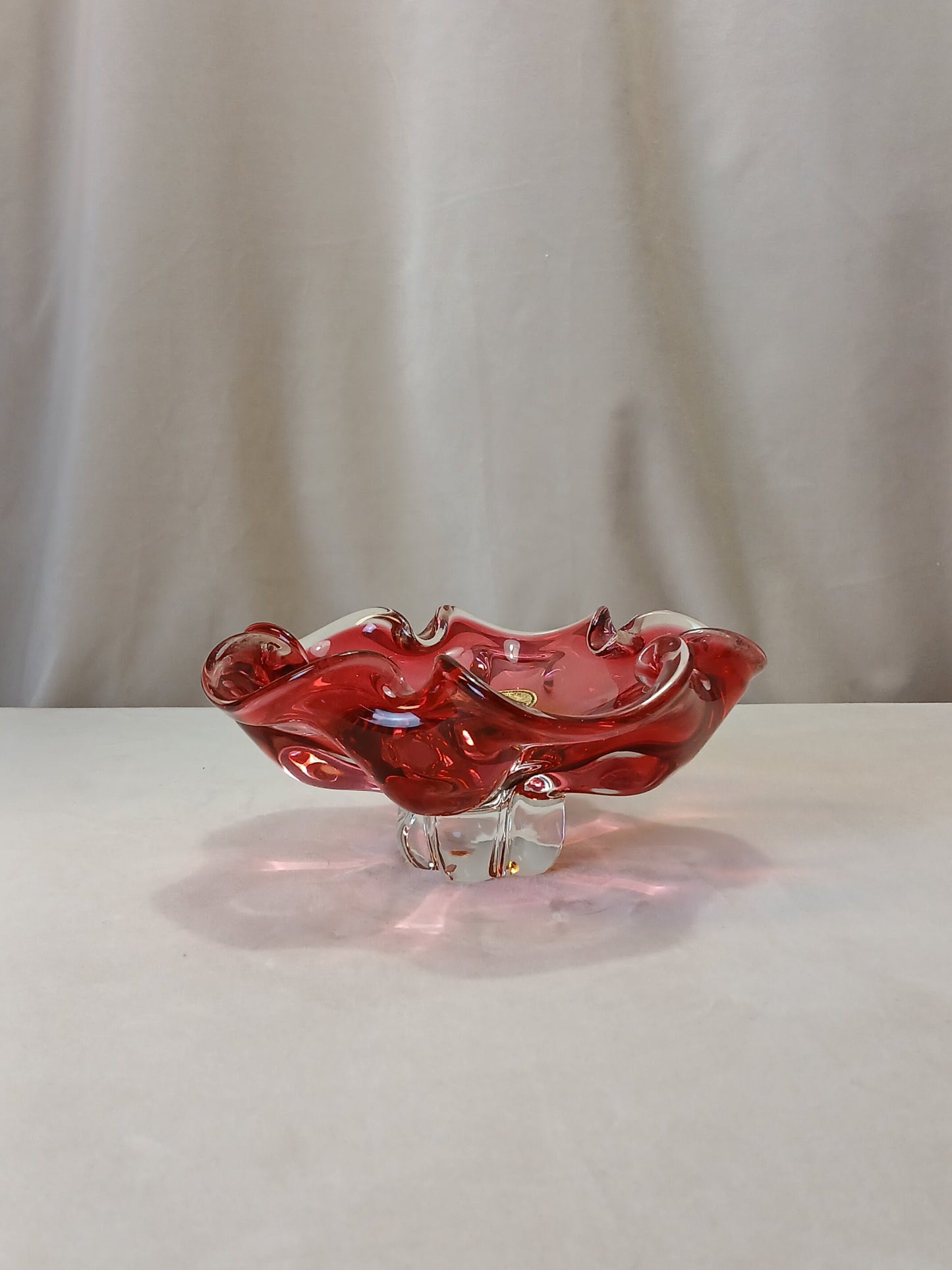 munnblåst Josef Hospodka glasskål fra Bohemia