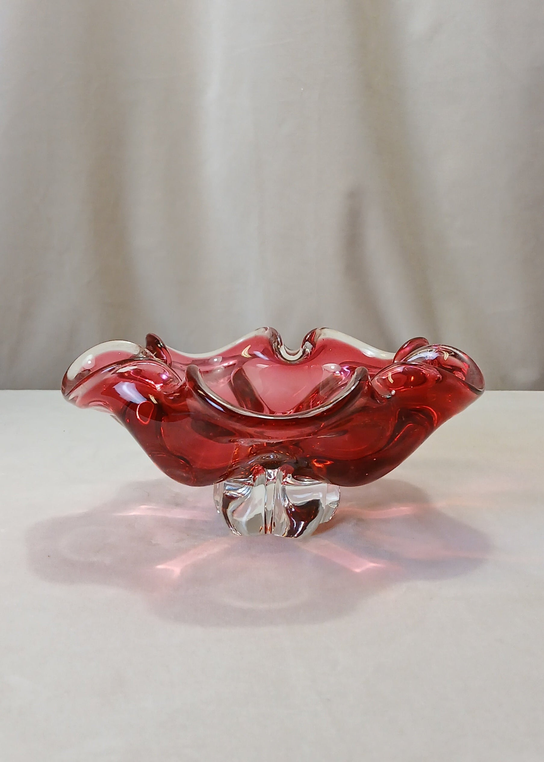  munnblåst Josef Hospodka glasskål fra Bohemia